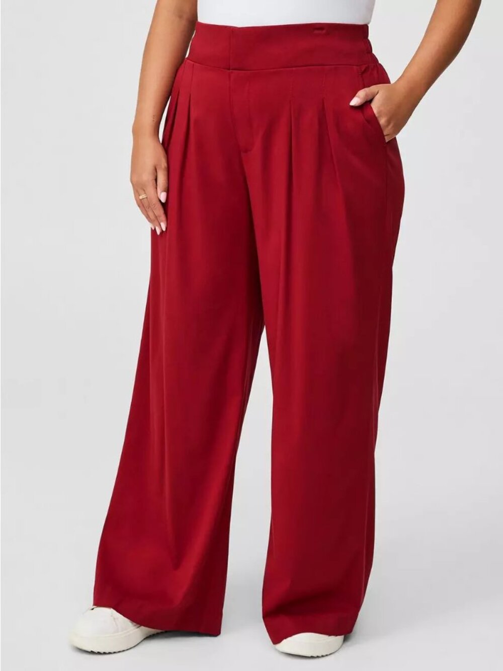 Wide Leg Studio Crepe High Rise Pant 18R